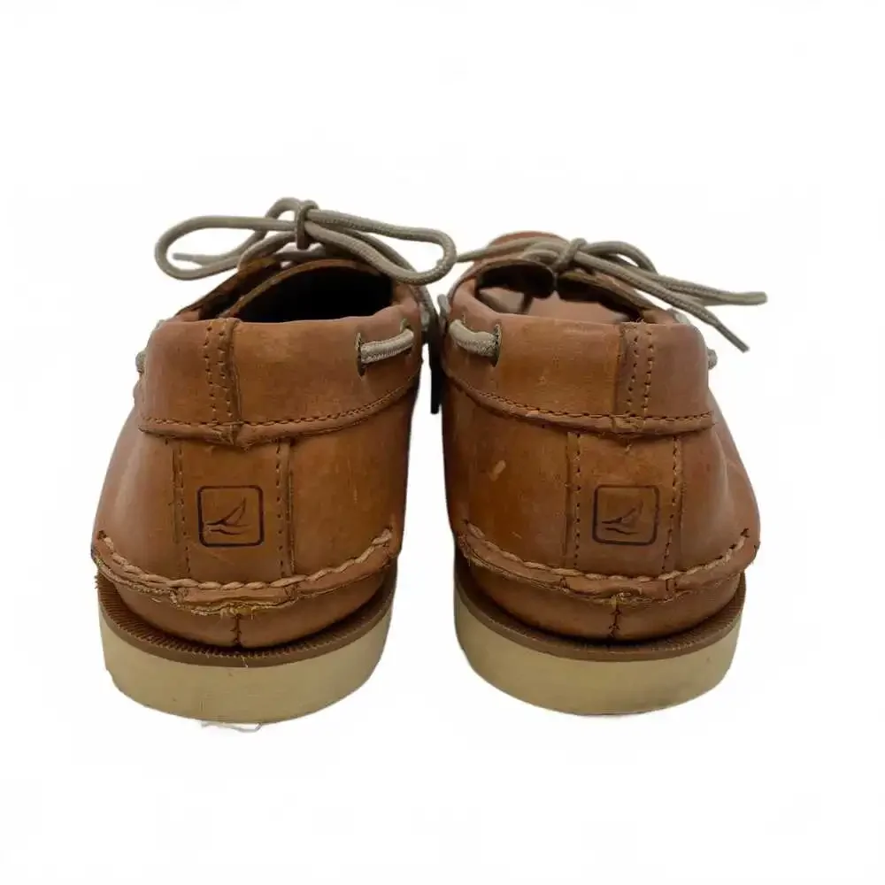 Sperry Brown Leather Lace-Up Boat Shoes | Men’s Size 10